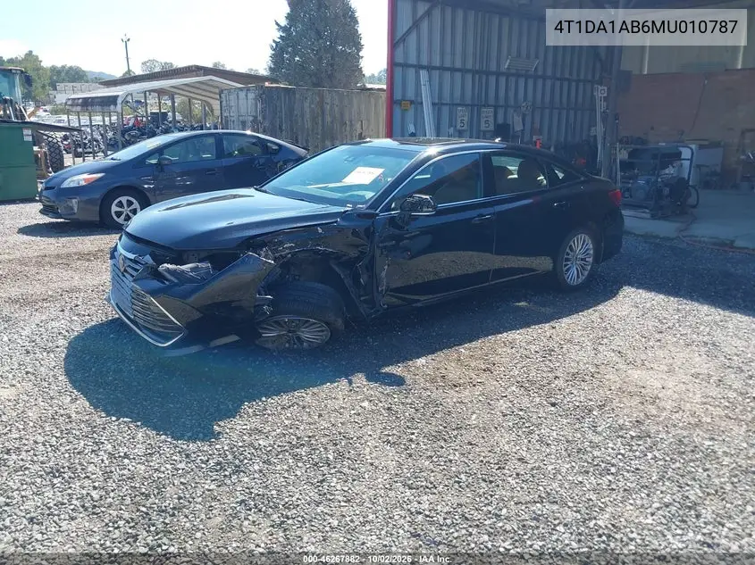 2021 TOYOTA AVALON VIN 4T1DA1AB6MU010787 — фото 2