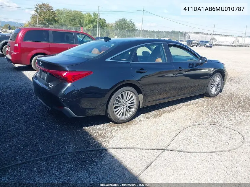 2021 TOYOTA AVALON VIN 4T1DA1AB6MU010787 — фото 4