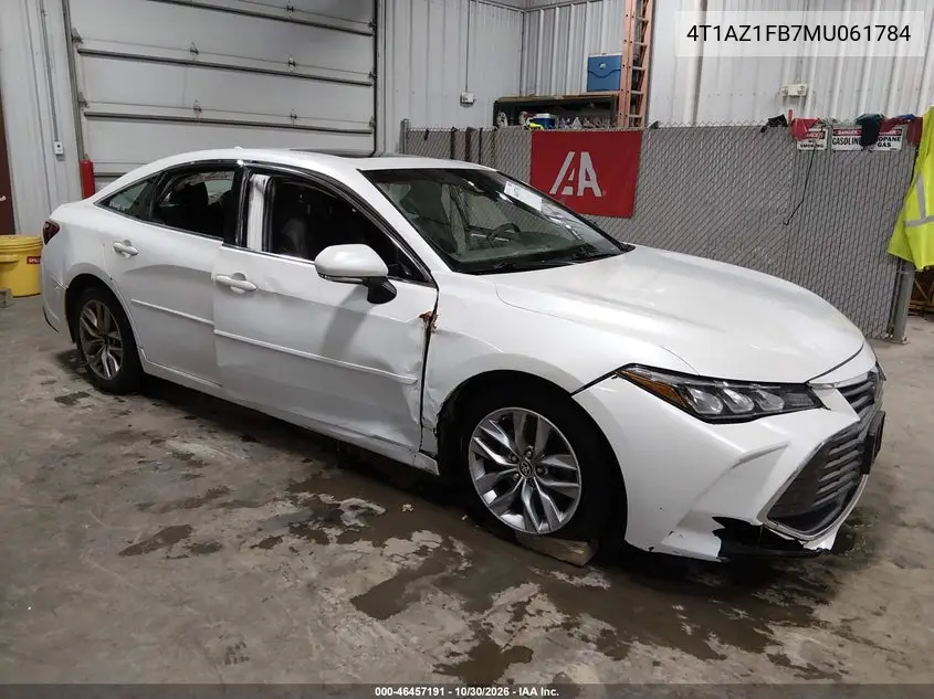 TOYOTA AVALON 2021, VIN 4T1AZ1FB7MU061784