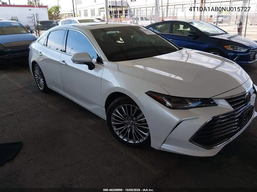 TOYOTA AVALON 2022, VIN 4T1DA1AB0NU015727