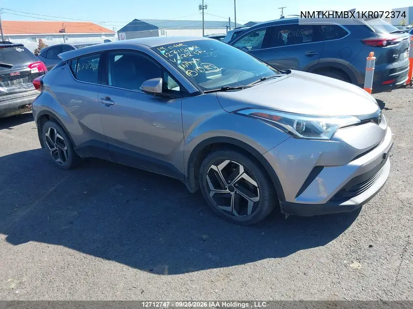 TOYOTA C-HR 2019, VIN NMTKHMBX1KR072374