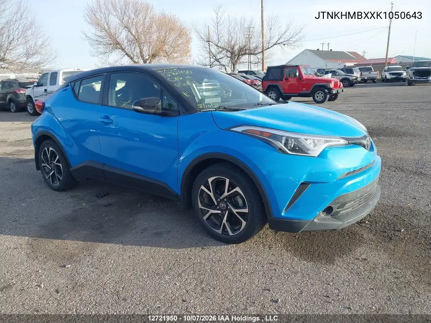 TOYOTA C-HR 2019, VIN JTNKHMBXXK1050643