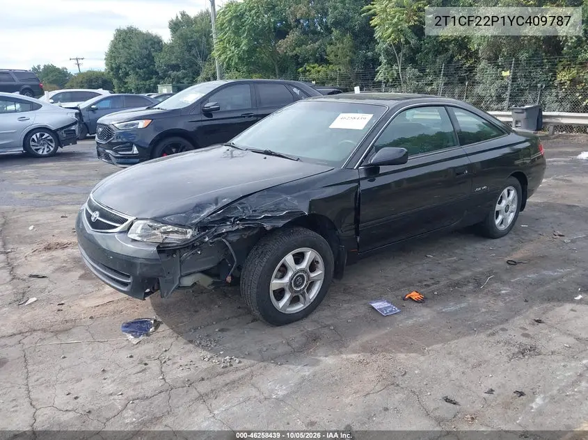 2000 TOYOTA CAMRY SOLARA VIN 2T1CF22P1YC409787 — фото 2