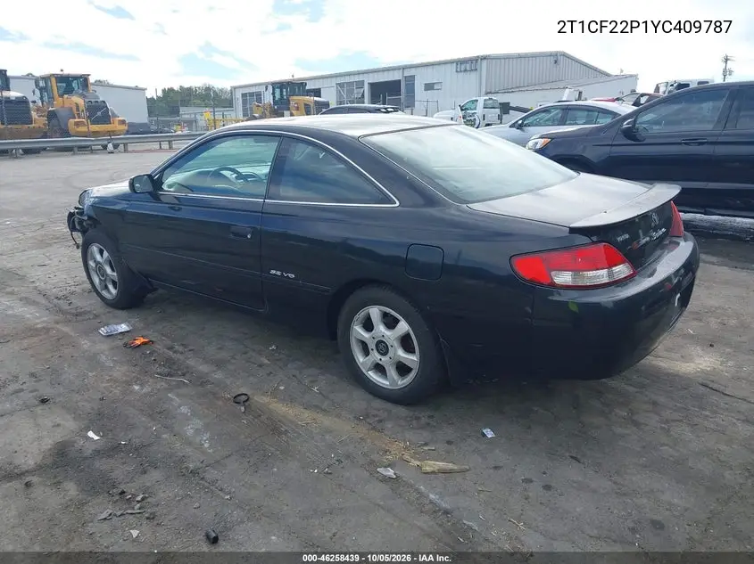 2000 TOYOTA CAMRY SOLARA VIN 2T1CF22P1YC409787 — фото 3