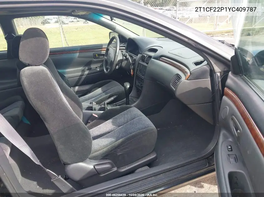 2000 TOYOTA CAMRY SOLARA VIN 2T1CF22P1YC409787 — фото 5