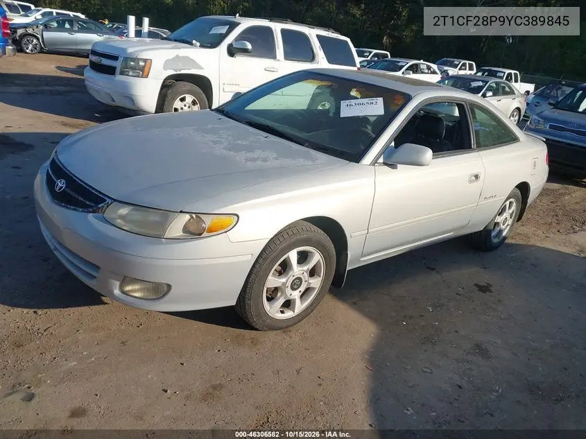 2000 TOYOTA CAMRY SOLARA VIN 2T1CF28P9YC389845 — фото 2