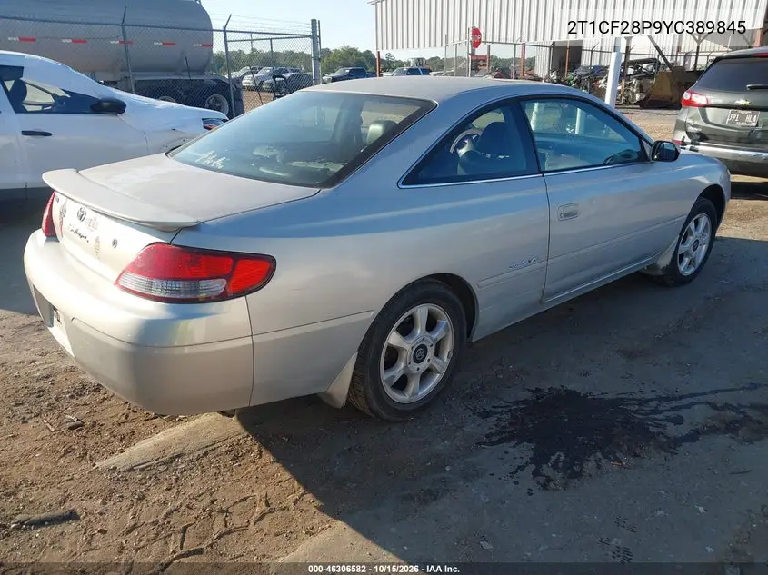 2000 TOYOTA CAMRY SOLARA VIN 2T1CF28P9YC389845 — фото 4