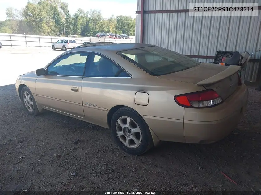 2001 TOYOTA CAMRY SOLARA VIN 2T1CF22P91C478314 — фото 3