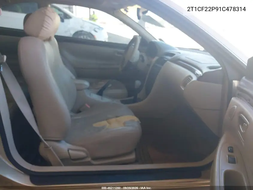 2001 TOYOTA CAMRY SOLARA VIN 2T1CF22P91C478314 — фото 5