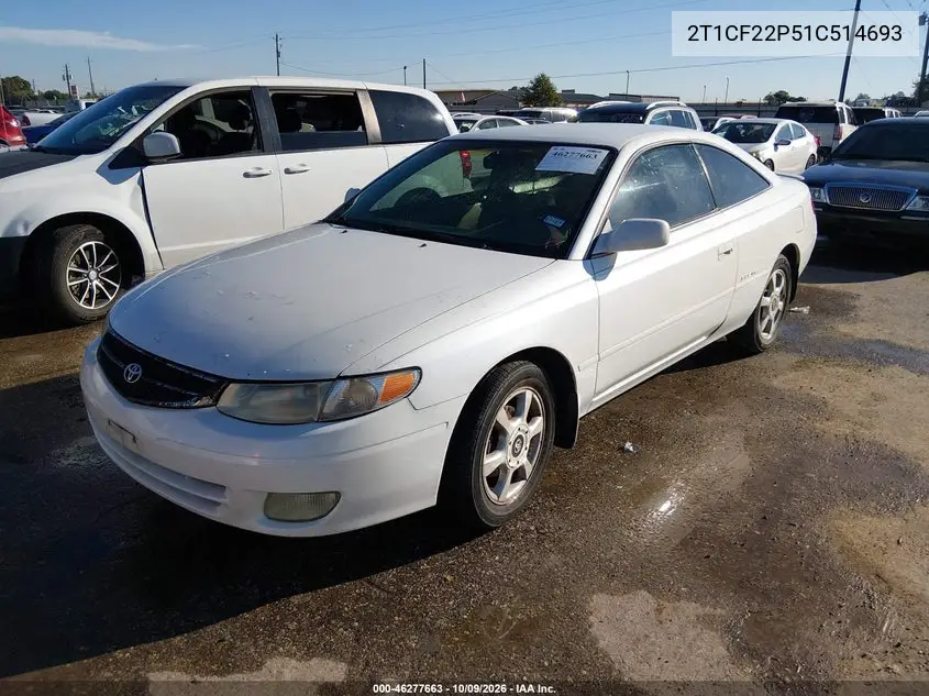 2001 TOYOTA CAMRY SOLARA VIN 2T1CF22P51C514693 — фото 2