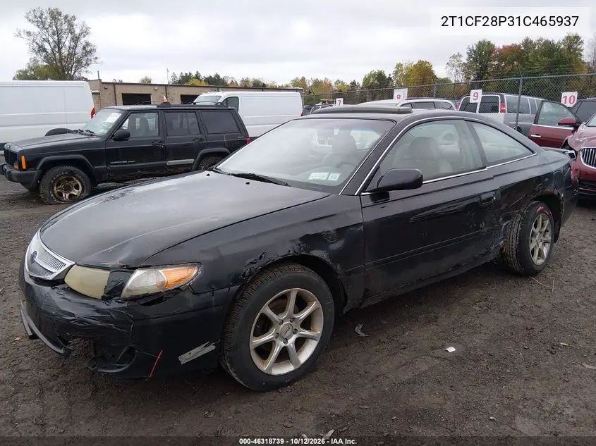 2001 TOYOTA CAMRY SOLARA VIN 2T1CF28P31C465937 — фото 2