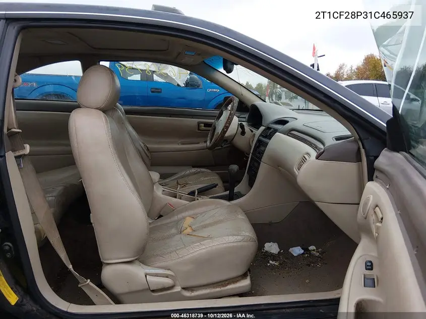 2001 TOYOTA CAMRY SOLARA VIN 2T1CF28P31C465937 — фото 5