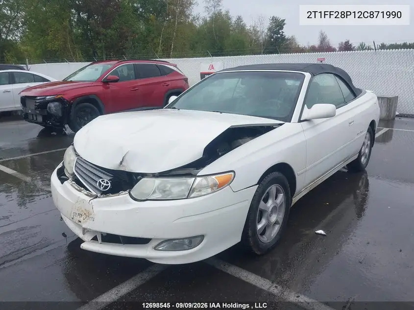 2002 TOYOTA CAMRY SOLARA VIN 2T1FF28P12C871990 — фото 2