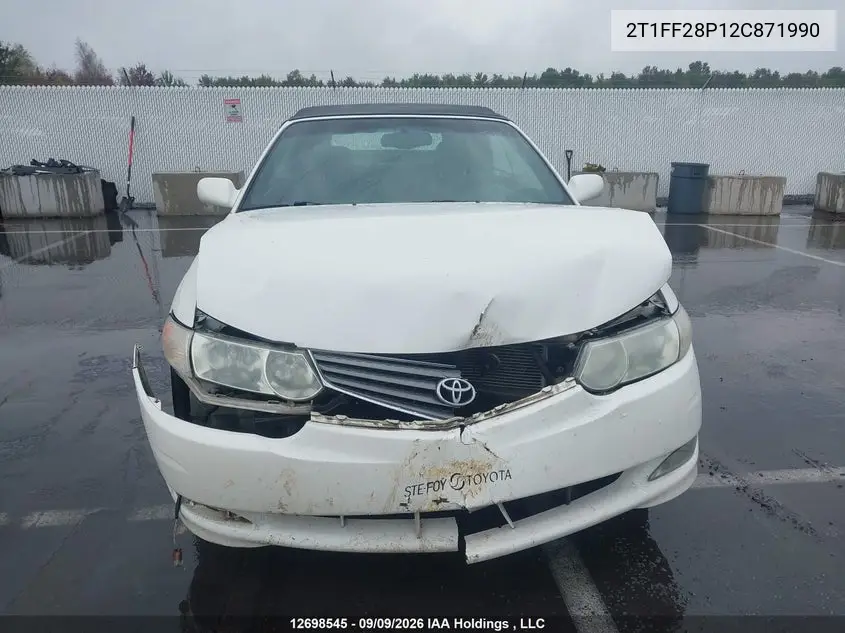 2002 TOYOTA CAMRY SOLARA VIN 2T1FF28P12C871990 — фото 6
