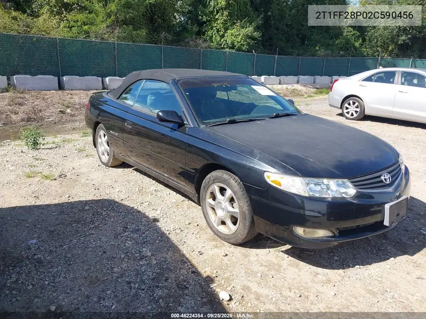 TOYOTA CAMRY SOLARA 2002, VIN 2T1FF28P02C590456