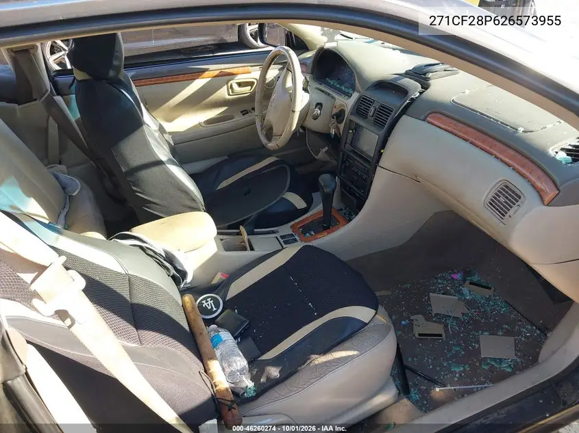 2002 TOYOTA CAMRY SOLARA VIN 2T1CF28P626573955 — фото 5