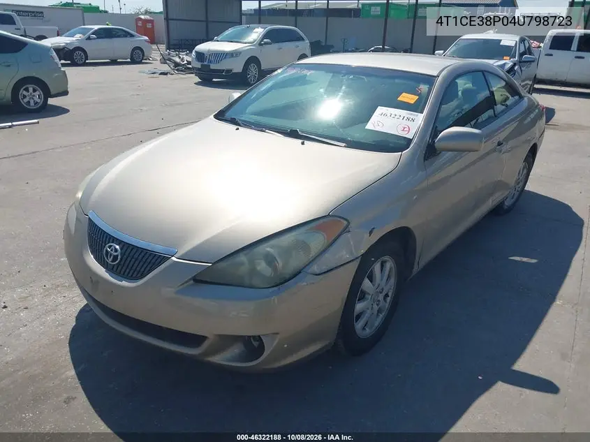 2004 TOYOTA CAMRY SOLARA VIN 4T1CE38P04U798723 — фото 2