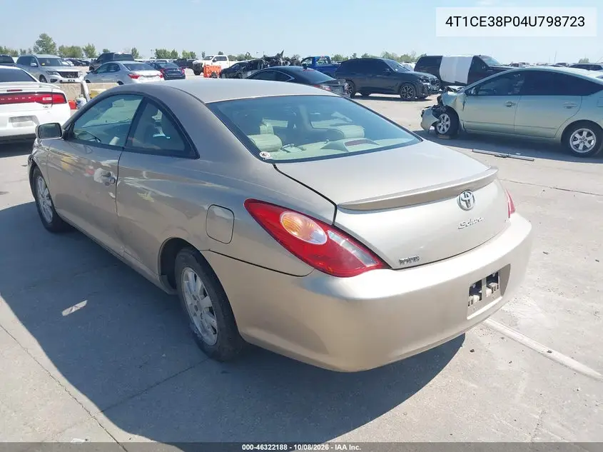 2004 TOYOTA CAMRY SOLARA VIN 4T1CE38P04U798723 — фото 3