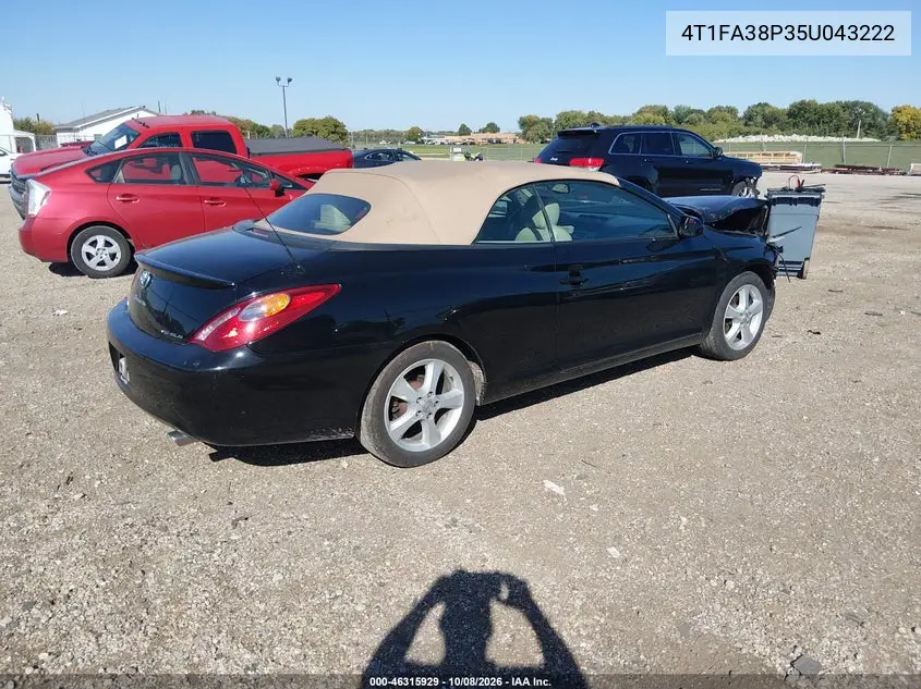 2005 TOYOTA CAMRY SOLARA VIN 4T1FA38P35U043222 — фото 4