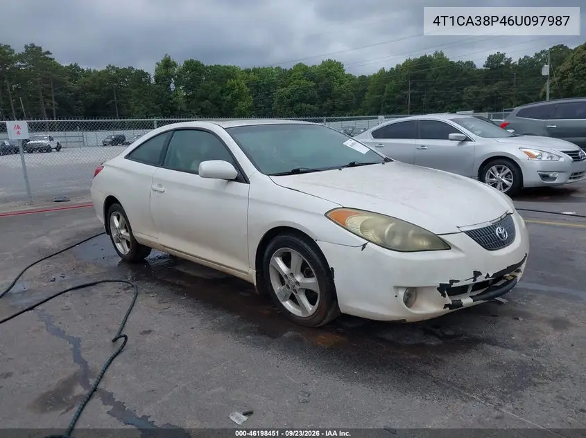 TOYOTA CAMRY SOLARA 2006, VIN 4T1CA38P46U097987