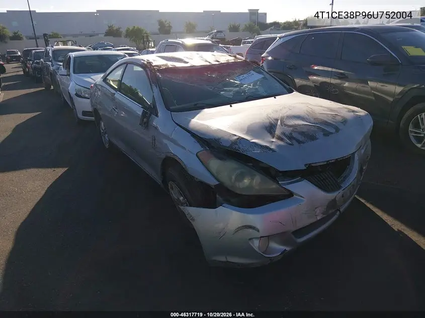 TOYOTA CAMRY SOLARA 2006, VIN 4T1CE38P96U752004