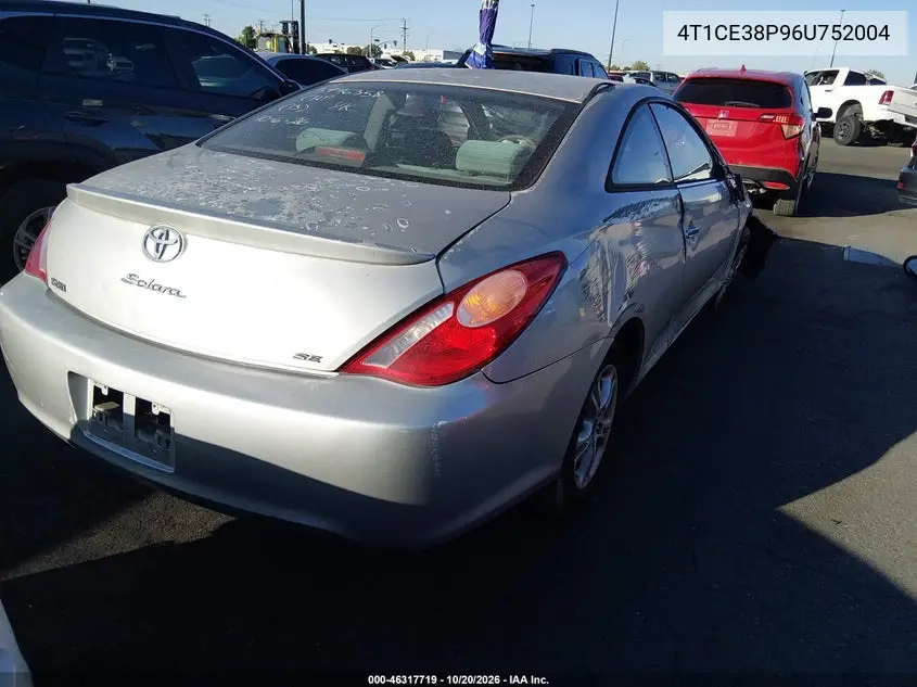 2006 TOYOTA CAMRY SOLARA VIN 4T1CE38P96U752004 — фото 4