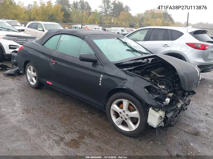 TOYOTA CAMRY SOLARA 2007, VIN 4T1FA38P27U113876