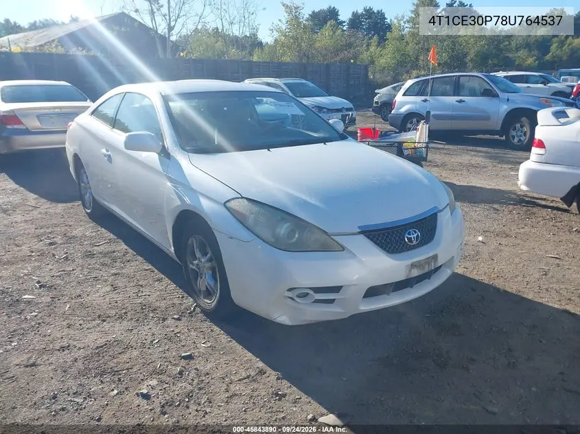 TOYOTA CAMRY SOLARA 2008, VIN 4T1CE30P78U764537