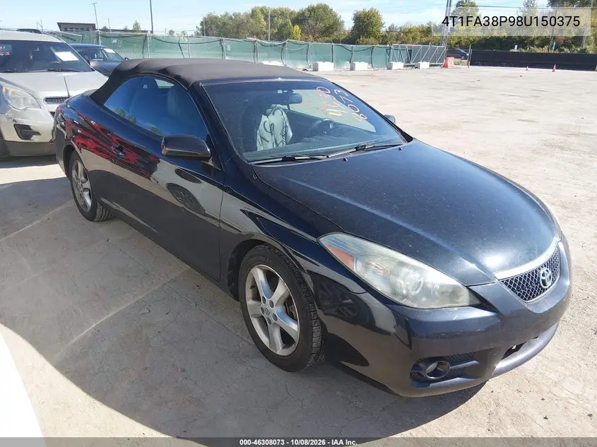 TOYOTA CAMRY SOLARA 2008, VIN 4T1FA38P98U150375