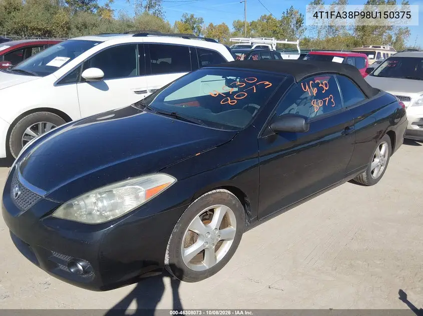 2008 TOYOTA CAMRY SOLARA VIN 4T1FA38P98U150375 — фото 2