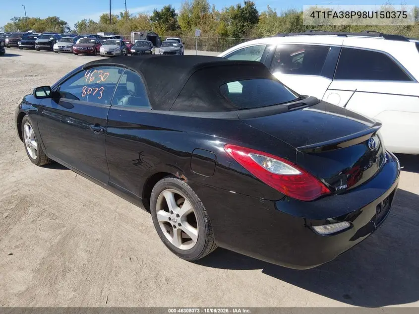2008 TOYOTA CAMRY SOLARA VIN 4T1FA38P98U150375 — фото 3