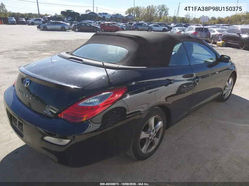 2008 TOYOTA CAMRY SOLARA VIN 4T1FA38P98U150375 — фото 4