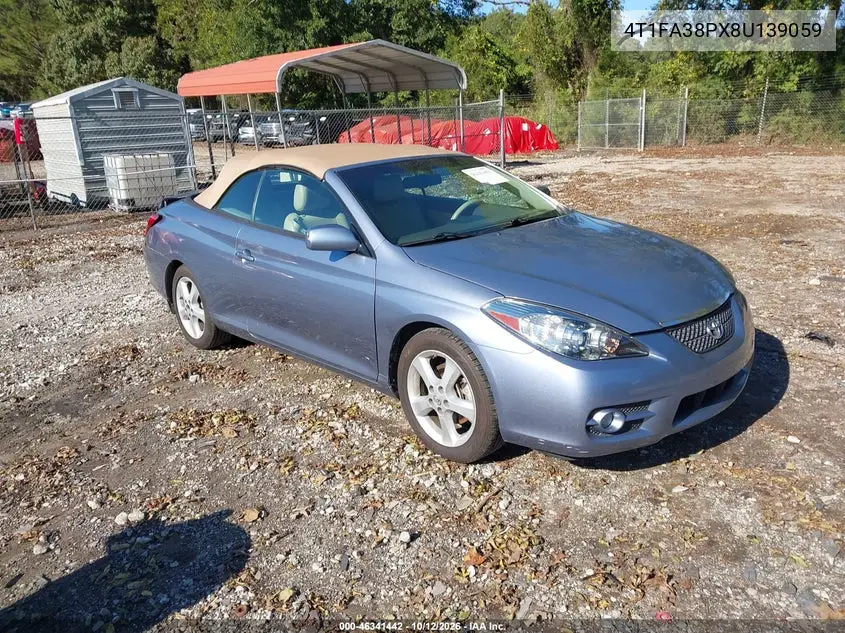 TOYOTA CAMRY SOLARA 2008, VIN 4T1FA38PX8U139059