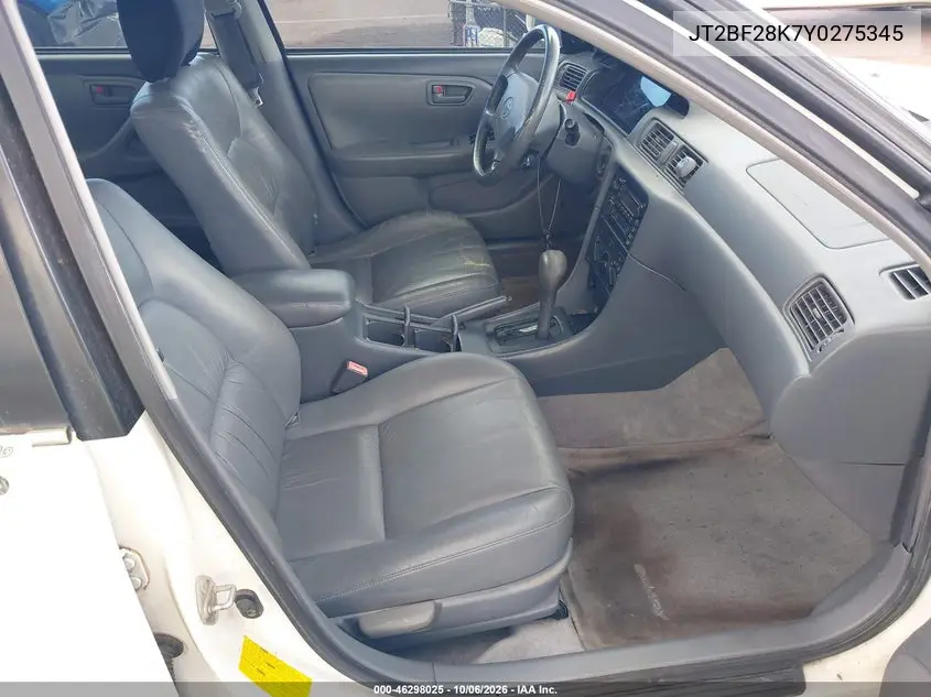 2000 TOYOTA CAMRY VIN JT2BF28K7Y0275345 — фото 5