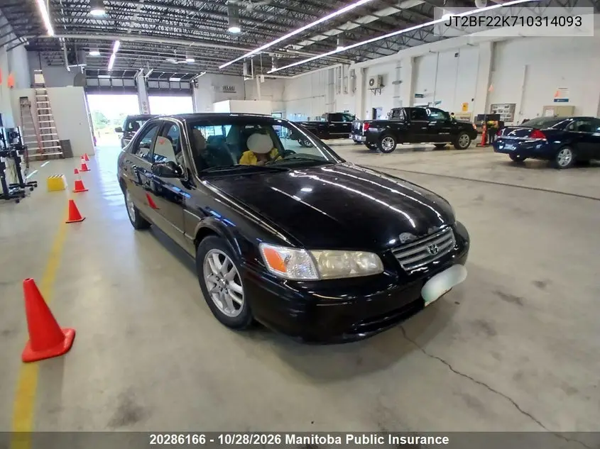 TOYOTA CAMRY 2001, VIN JT2BF22K710314093