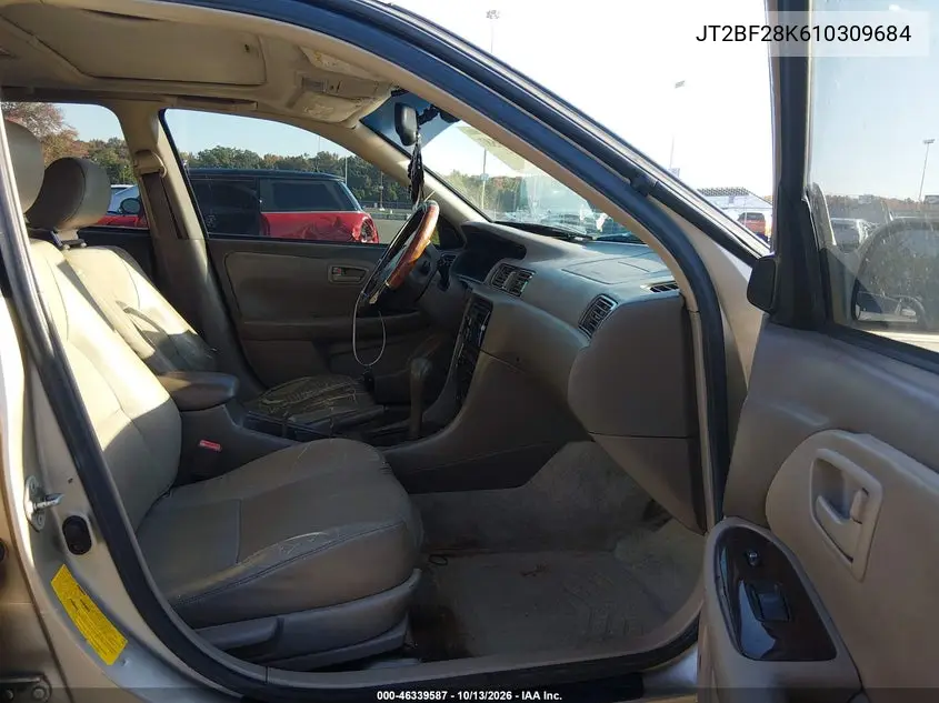 2001 TOYOTA CAMRY VIN JT2BF28K610309684 — фото 5