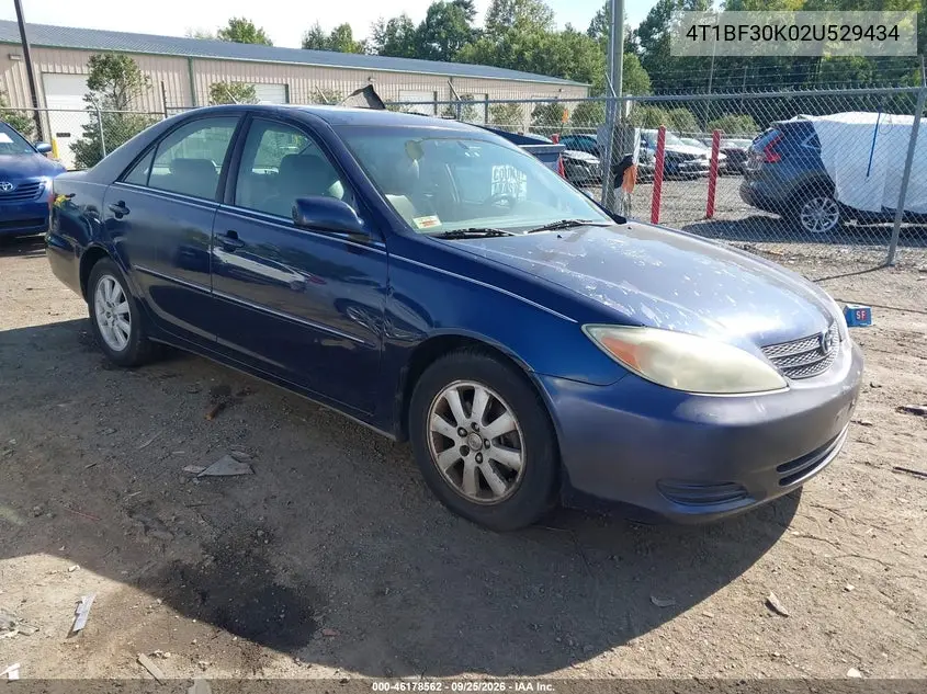 TOYOTA CAMRY 2002, VIN 4T1BF30K02U529434