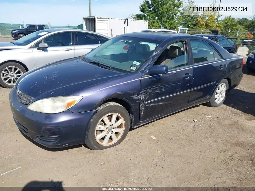 2002 TOYOTA CAMRY VIN 4T1BF30K02U529434 — фото 2