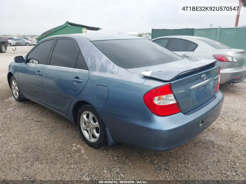 2002 TOYOTA CAMRY VIN 4T1BE32K92U570547 — фото 3