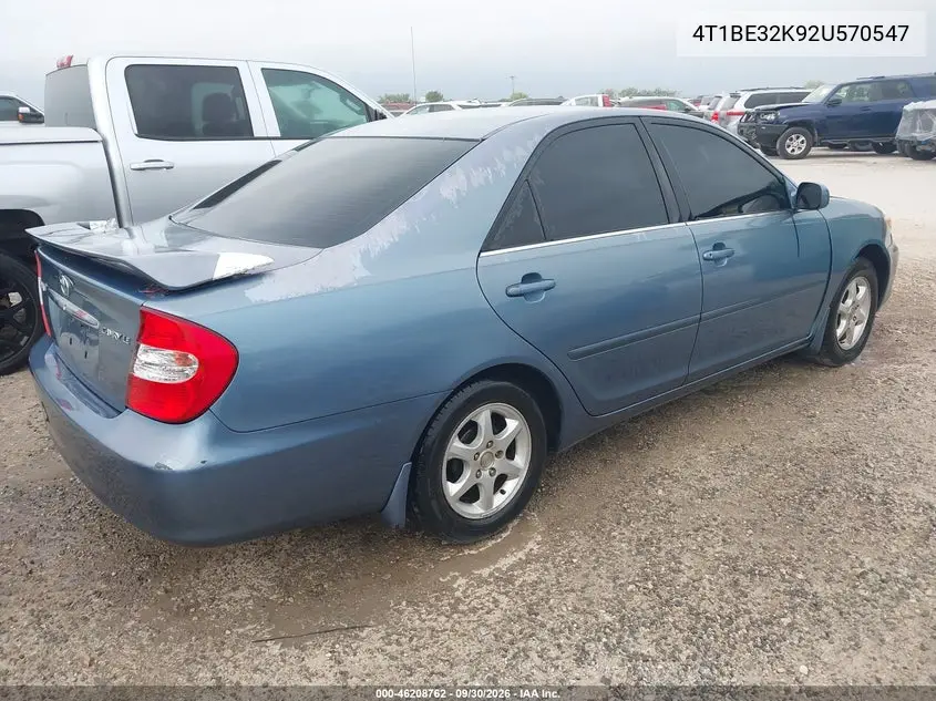 2002 TOYOTA CAMRY VIN 4T1BE32K92U570547 — фото 4