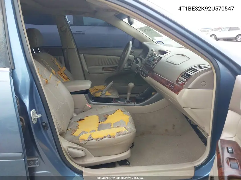 2002 TOYOTA CAMRY VIN 4T1BE32K92U570547 — фото 5