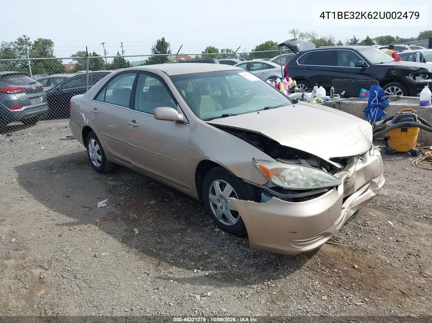 TOYOTA CAMRY 2002, VIN 4T1BE32K62U002479