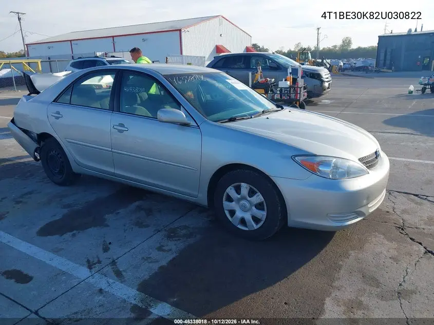 TOYOTA CAMRY 2002, VIN 4T1BE30K82U030822