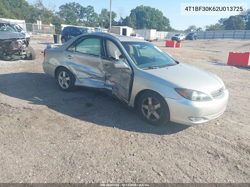TOYOTA CAMRY 2002, VIN 4T1BF30K62U013725