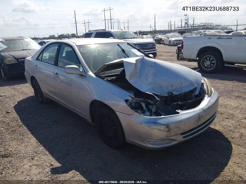 TOYOTA CAMRY 2003, VIN 4T1BE32K23U688733