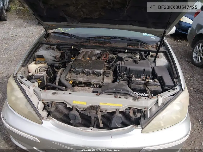 2003 TOYOTA CAMRY VIN 4T1BF30KX3U547425 — фото 10