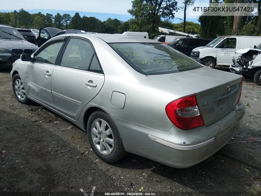 2003 TOYOTA CAMRY VIN 4T1BF30KX3U547425 — фото 3
