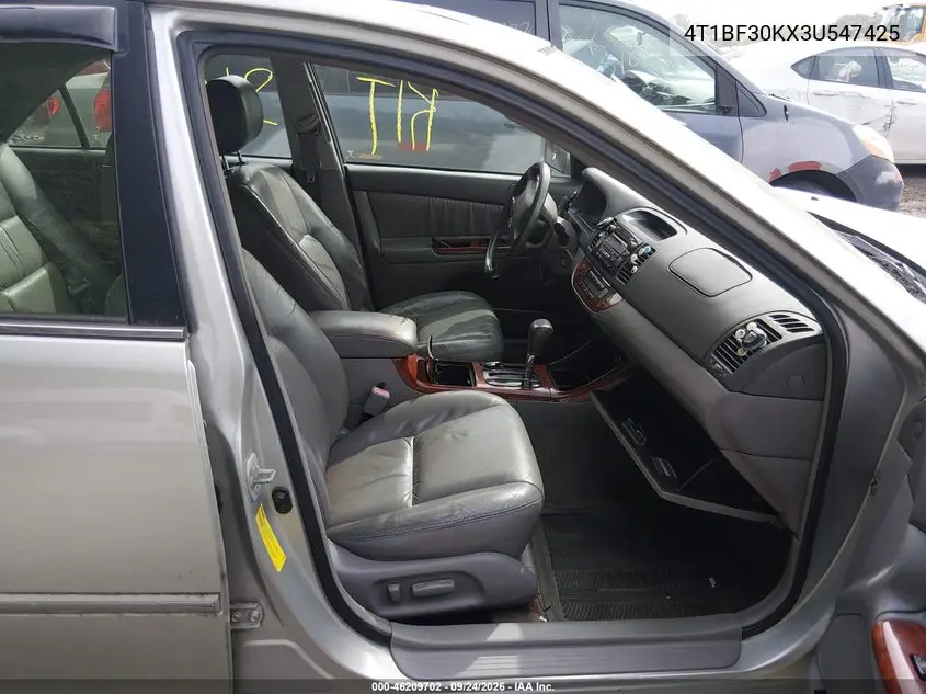 2003 TOYOTA CAMRY VIN 4T1BF30KX3U547425 — фото 5