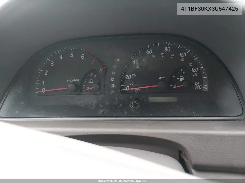 2003 TOYOTA CAMRY VIN 4T1BF30KX3U547425 — фото 7