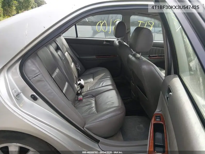 2003 TOYOTA CAMRY VIN 4T1BF30KX3U547425 — фото 8